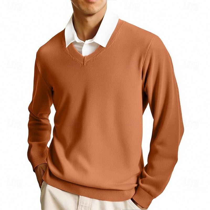 Men's V-Neck Knit Sweater - Harren Cole