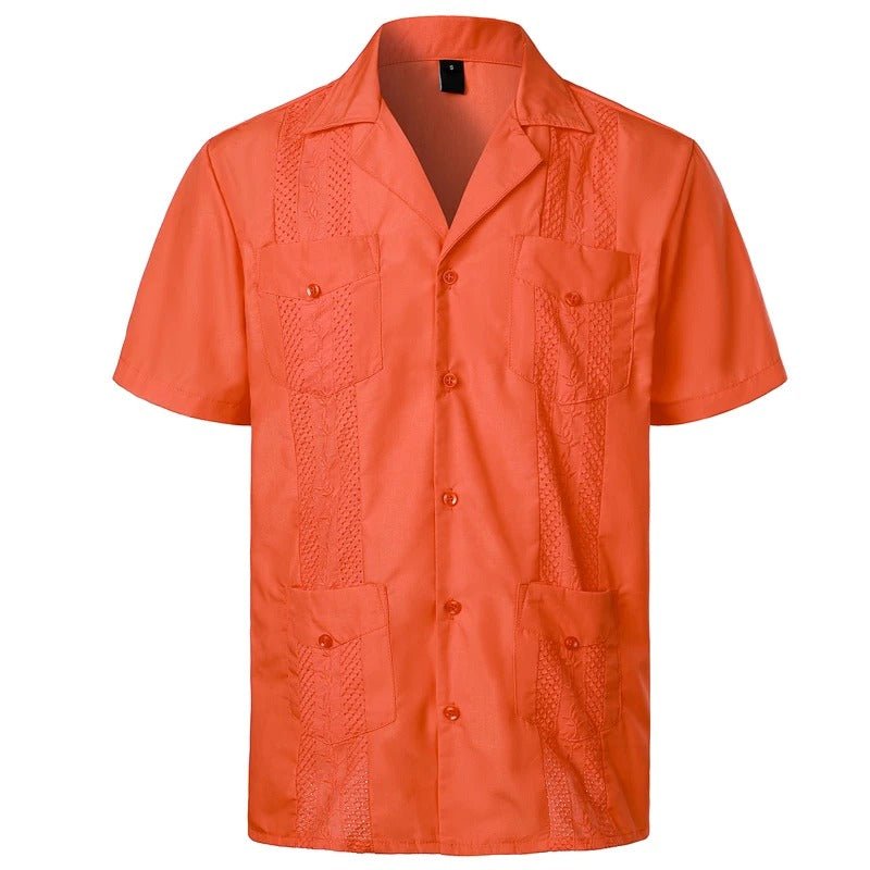Men’s Vintage - Inspired Short - Sleeve Shirt - Harren Cole
