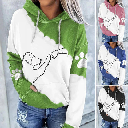 Mia - Trendiger lockerer Hoodie mit Hundeaufdruck - Livezo