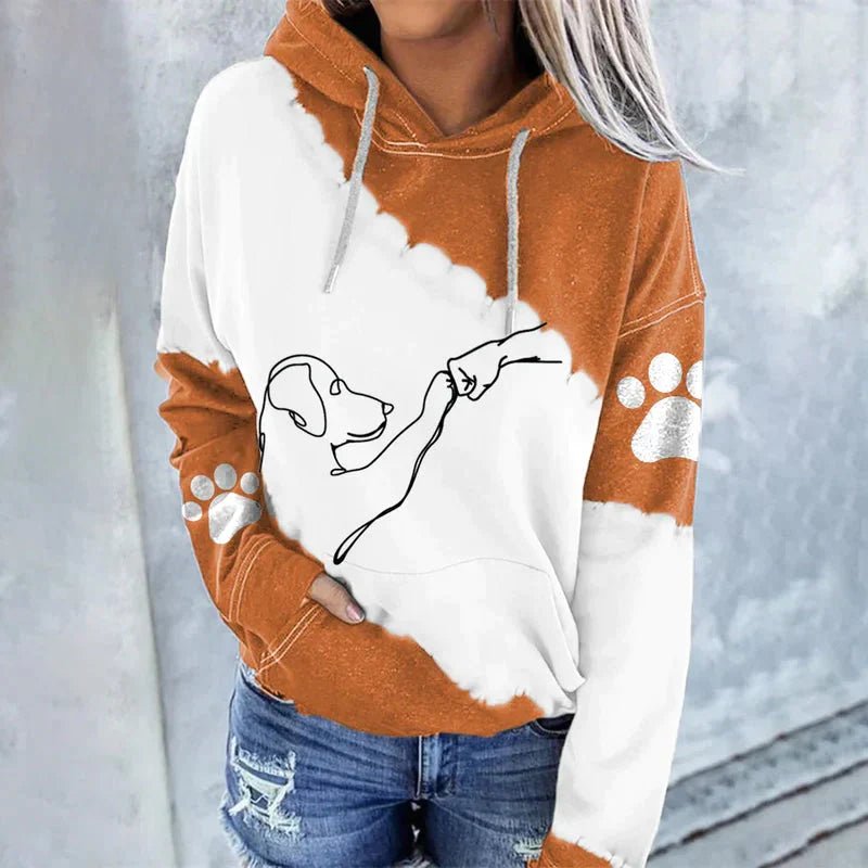 Mia - Trendiger lockerer Hoodie mit Hundeaufdruck - Livezo