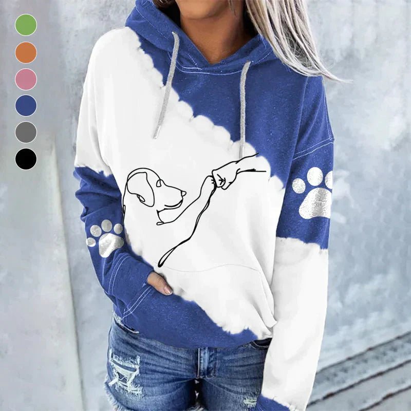 Mia - Trendiger lockerer Hoodie mit Hundeaufdruck - Livezo