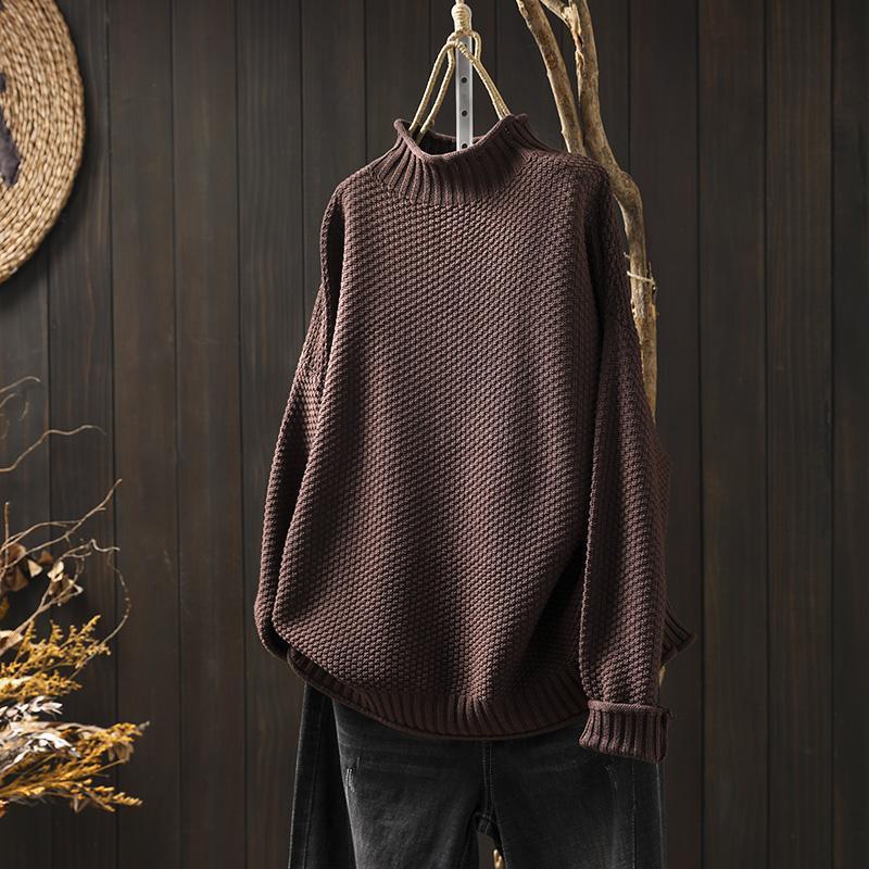Vladimira - Schildkrötenhals Gestrickt Pullover