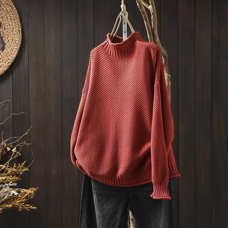 Vladimira - Schildkrötenhals Gestrickt Pullover