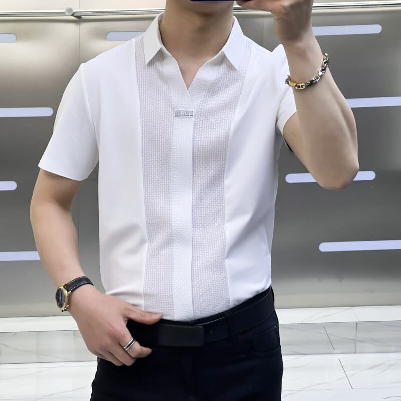 Modern Patchwork Shirt - Business - Look, lässiger Komfort - Livezo