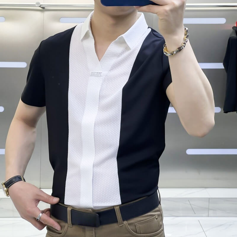 Modern Patchwork Shirt - Business - Look, lässiger Komfort - Livezo