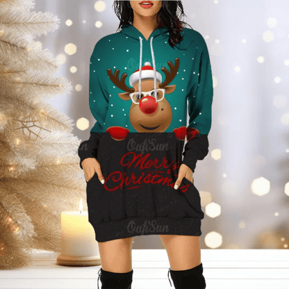 Nadine - Weihnachten Party Sweatshirts mit Kapuze - Livezo