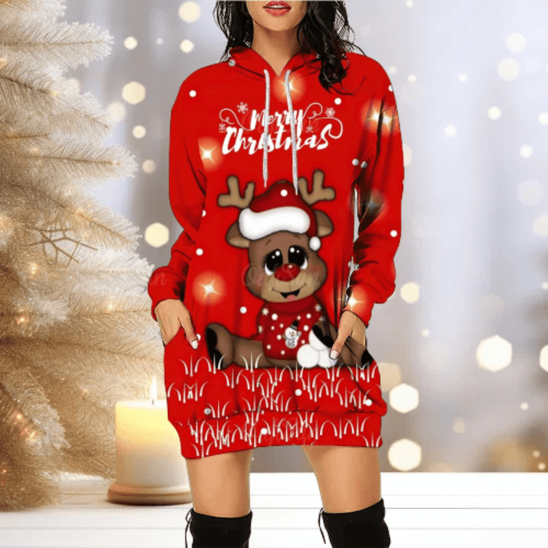 Nadine - Weihnachten Party Sweatshirts mit Kapuze - Livezo