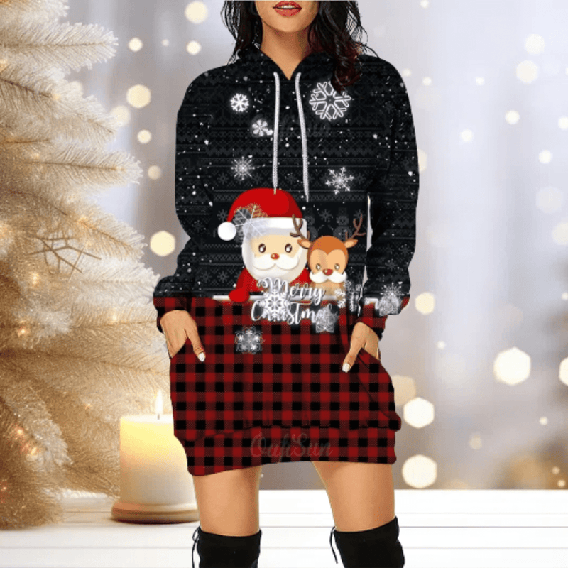 Nadine - Weihnachten Party Sweatshirts mit Kapuze - Livezo