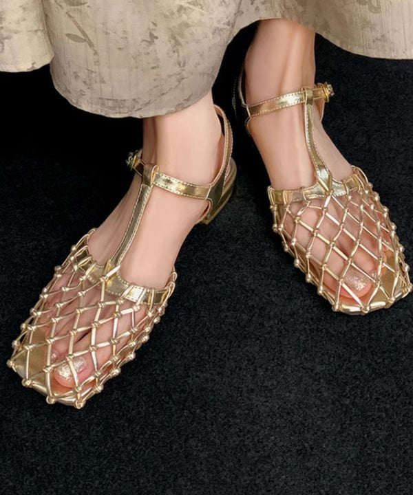 Neue Französische Sandalen mit Hohlem Schnallenriemen - Livezo