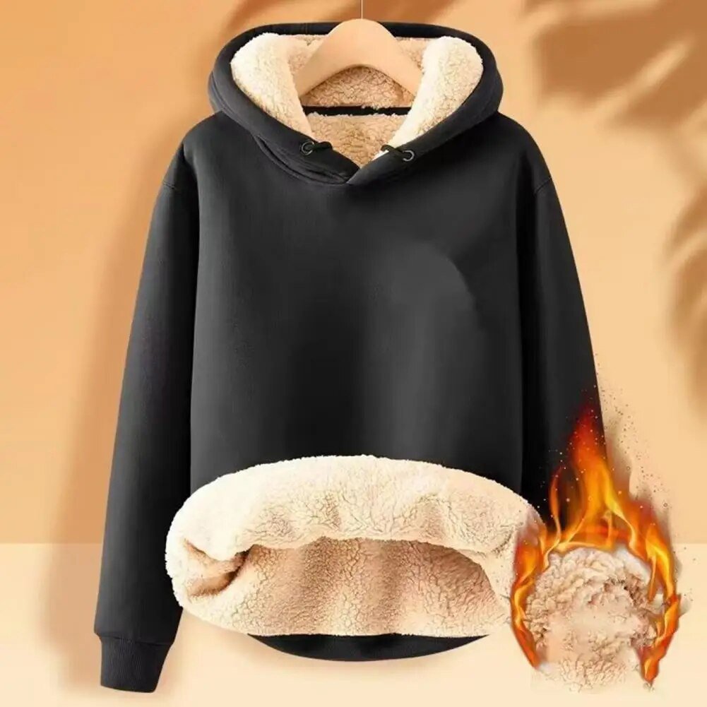 Niki - Sherpa Fleece Jacke mit Kapuze - Livezo