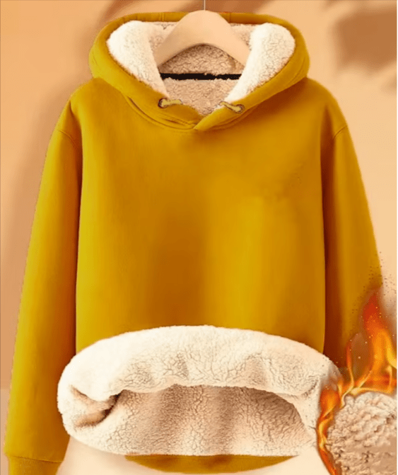 Niki - Sherpa Fleece Jacke mit Kapuze - Livezo