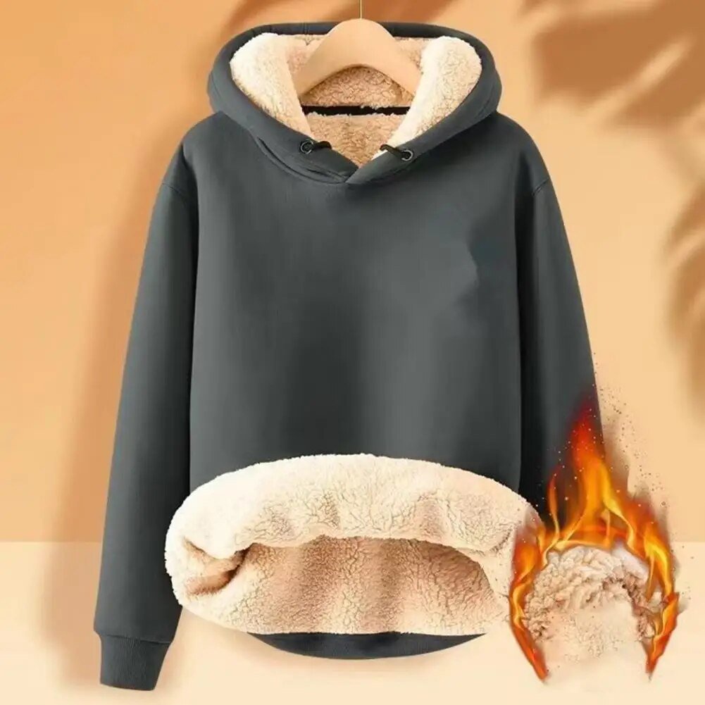 Niki - Sherpa Fleece Jacke mit Kapuze - Livezo