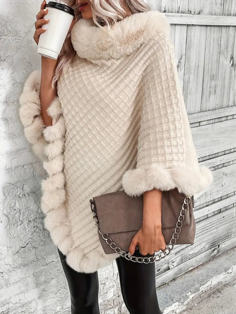 Nikoline - Luxuriöser Warmer Pullover mit Pelzbesatz - Livezo
