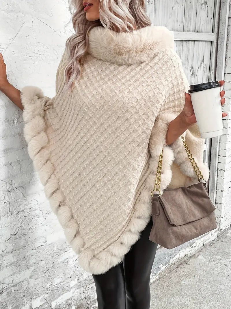 Nikoline - Luxuriöser Warmer Pullover mit Pelzbesatz - Livezo