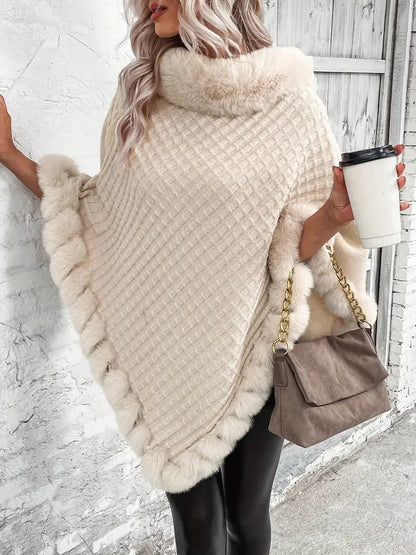 Nikoline - Luxuriöser Warmer Pullover mit Pelzbesatz - Livezo