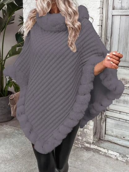 Nikoline - Luxuriöser Warmer Pullover mit Pelzbesatz - Livezo