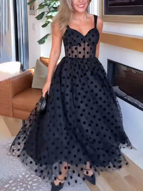 Noirélla - Tupfen - Tüll Sweetheart - Midikleid - Livezo