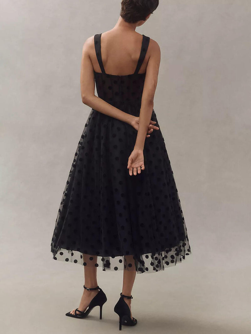 Noirélla - Tupfen - Tüll Sweetheart - Midikleid - Livezo