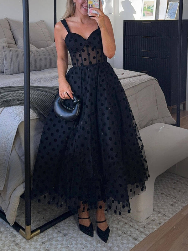 Noirélla - Tupfen - Tüll Sweetheart - Midikleid - Livezo