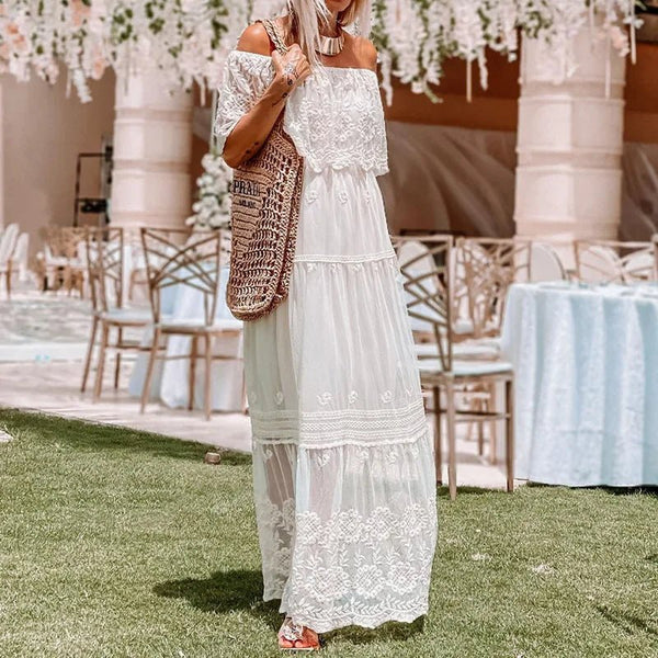 Océane Dubois® | Besticktes Spitzen - Boho - Kleid - Livezo