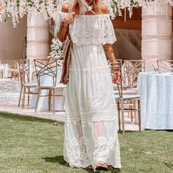 Océane Dubois® | Besticktes Spitzen - Boho - Kleid - Livezo