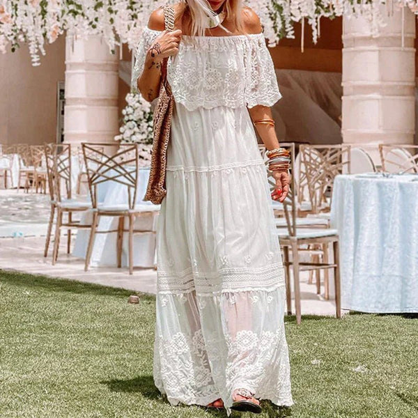 Océane Dubois® | Besticktes Spitzen - Boho - Kleid - Livezo