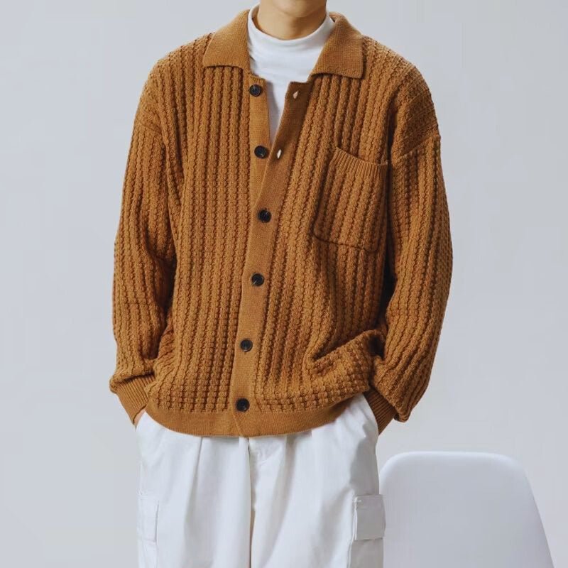 Open Waffle Knit Cardigan - Harren Cole