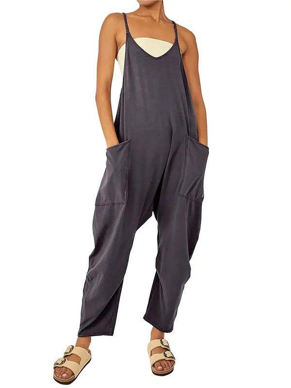 Oversize - Overall mit großen Klappentaschen für Damen - Livezo
