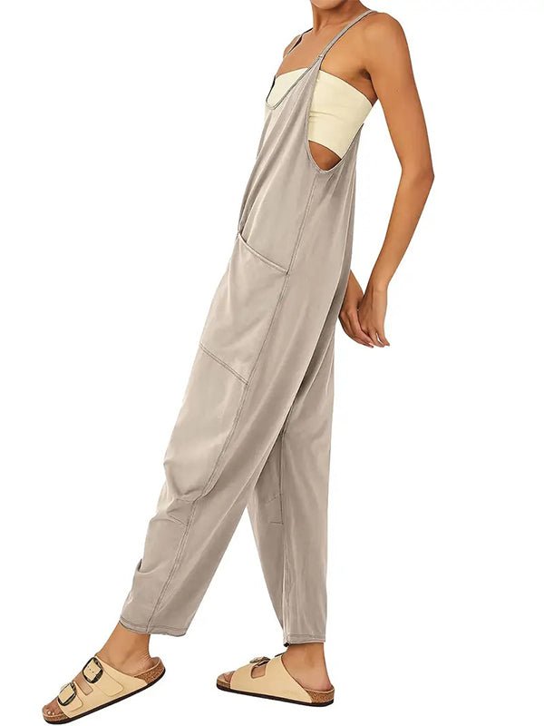 Oversize - Overall mit großen Klappentaschen für Damen - Livezo