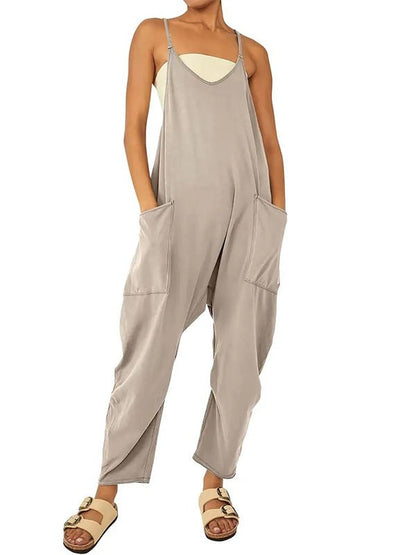 Oversize - Overall mit großen Klappentaschen für Damen - Livezo