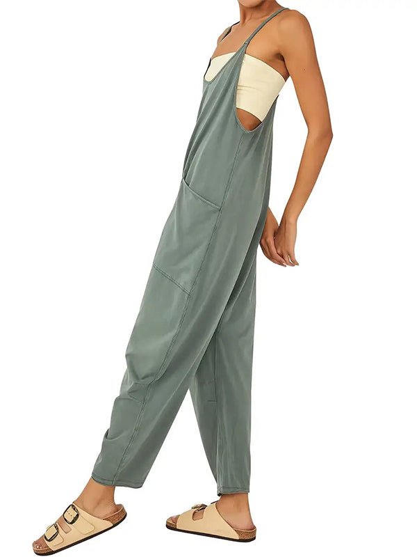 Oversize - Overall mit großen Klappentaschen für Damen - Livezo