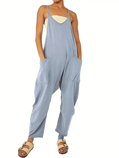 Oversize - Overall mit großen Klappentaschen für Damen - Livezo