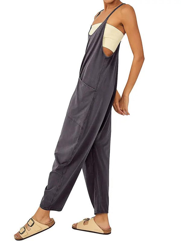 Oversize - Overall mit großen Klappentaschen für Damen - Livezo