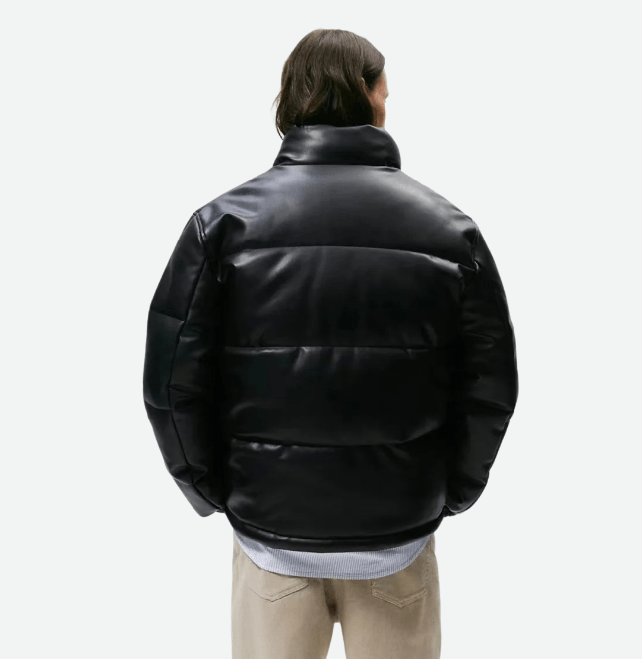 Padded Faux Leather Jacket - Harren Cole