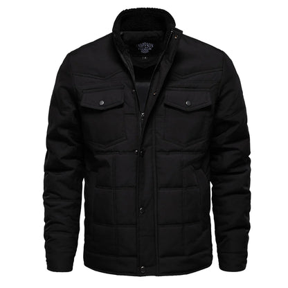 Padded Winter Jacket with Stand - Up Collar for Men - Harren Cole