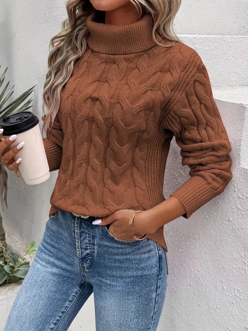 Penelope – Verdreht Rollkragenpullover - Livezo