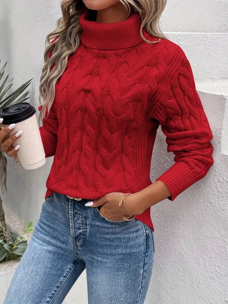 Penelope – Verdreht Rollkragenpullover - Livezo