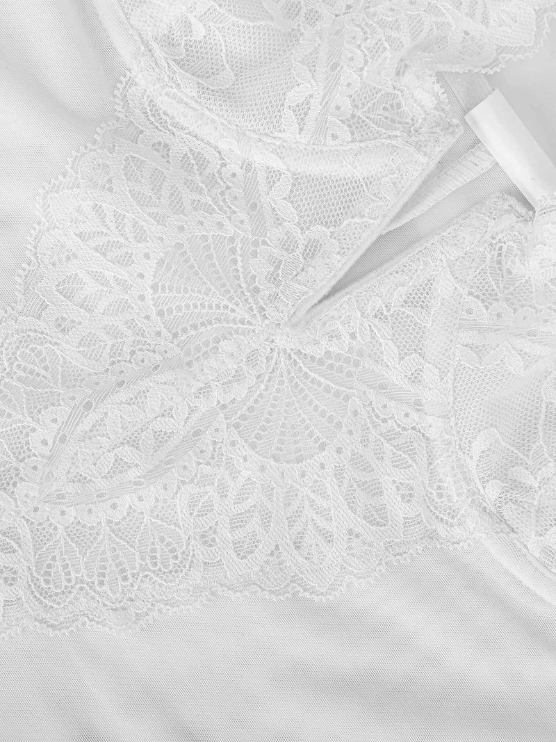 Shapewear Spitze Deep-V-Ausschnitt Body oder Faux-Leder-Röcke