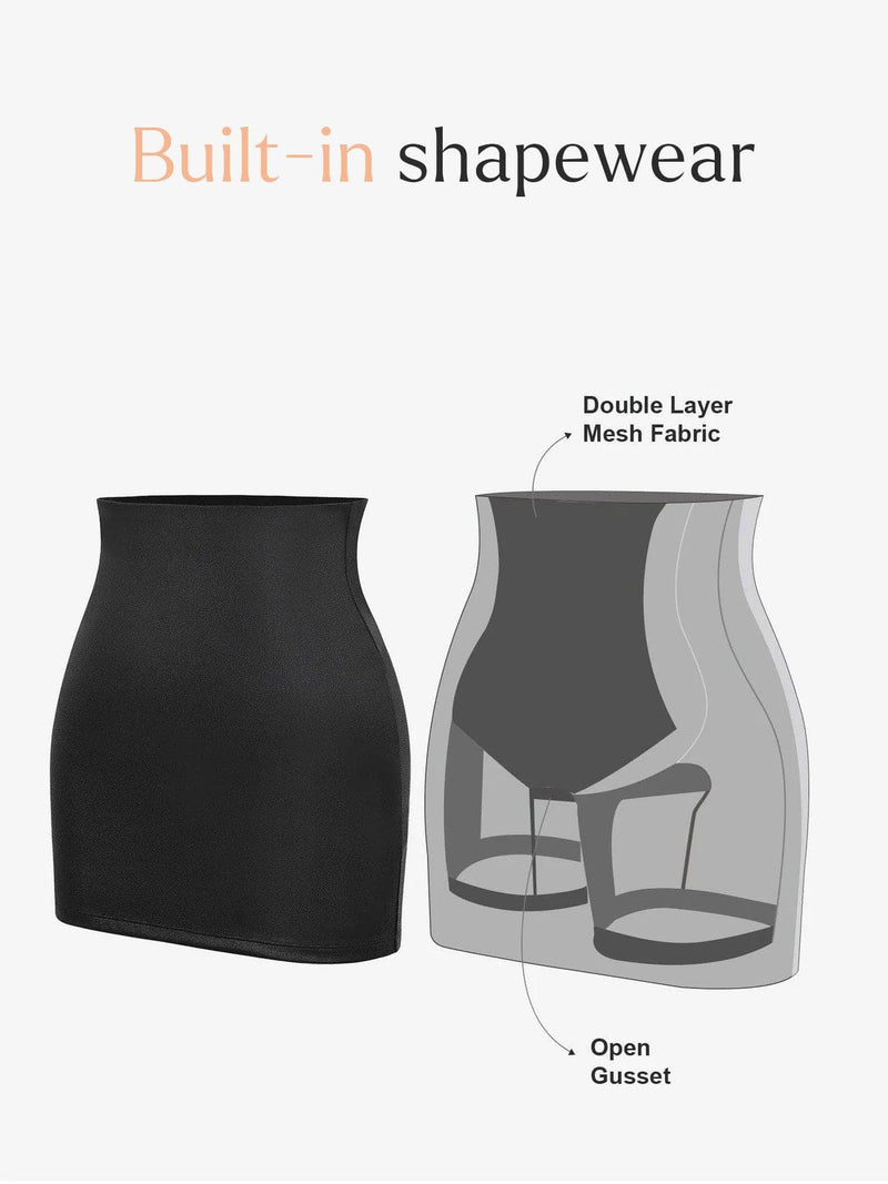 Shapewear Spitze Deep-V-Ausschnitt Body oder Faux-Leder-Röcke