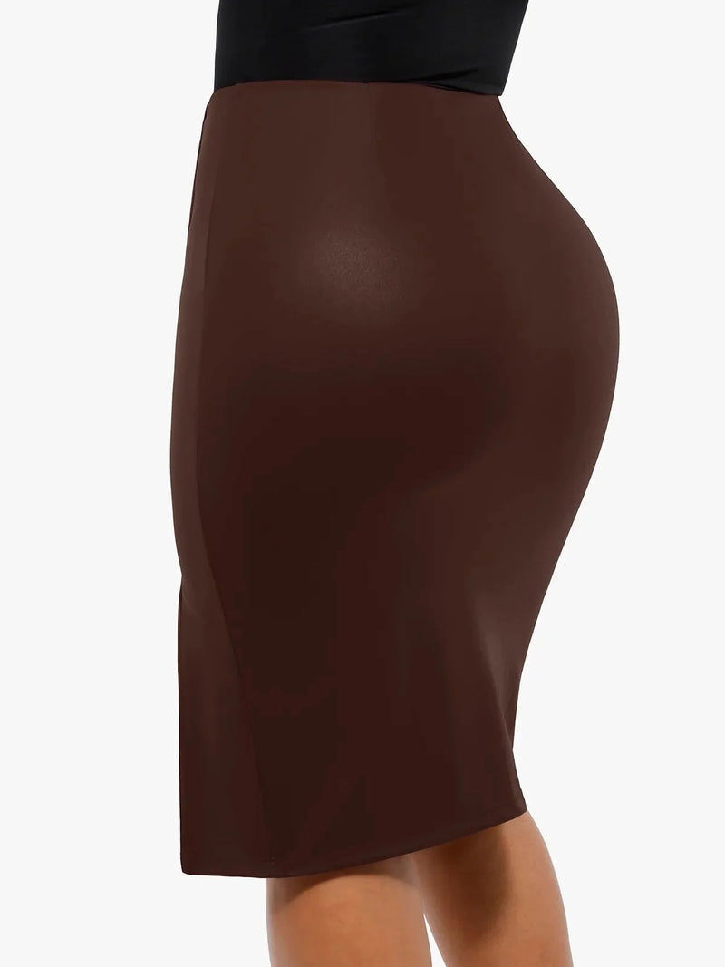 Shapewear Spitze Deep-V-Ausschnitt Body oder Faux-Leder-Röcke