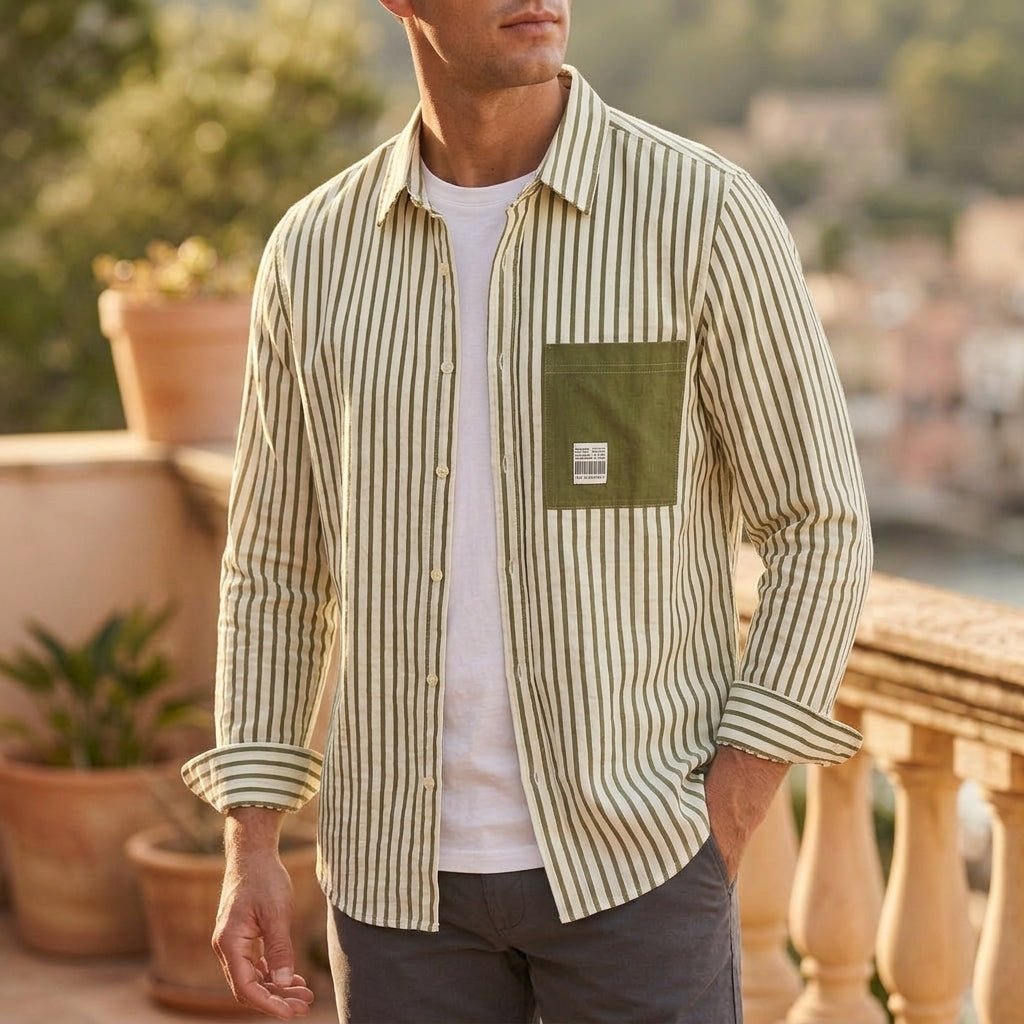 Relaxed Fit Linen Button-Down Shirt - Harren Cole