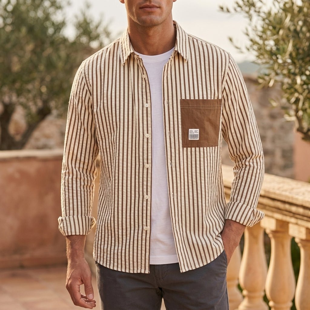 Relaxed Fit Linen Button-Down Shirt - Harren Cole