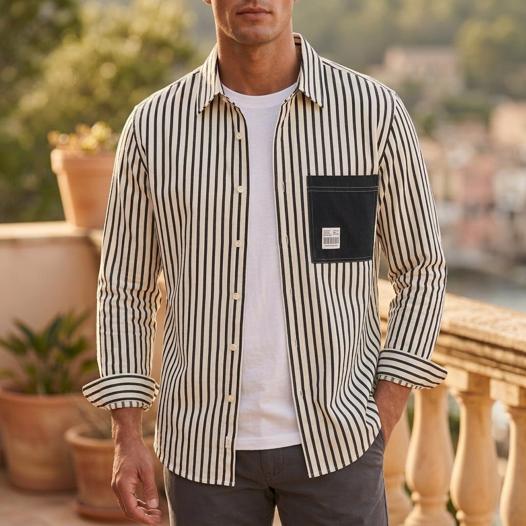 Relaxed Fit Linen Button-Down Shirt - Harren Cole