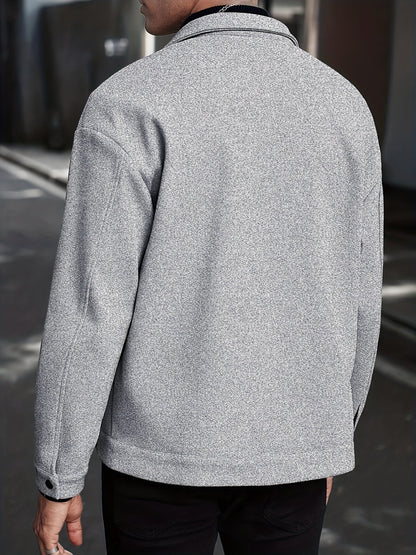 Relaxed Fit Snap Front Jacket - Harren Cole
