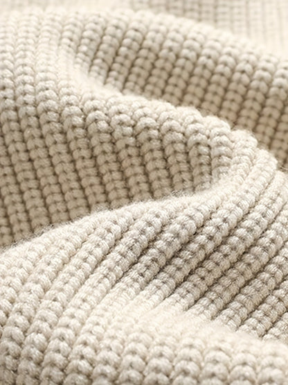 Ribbed Contrast Collar Button Cardigan - Harren Cole