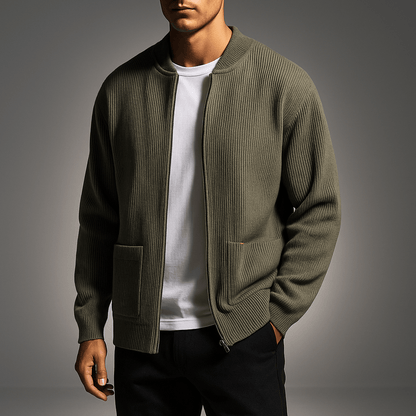 Ribbed Oversized Open Front Cardigan - Harren Cole