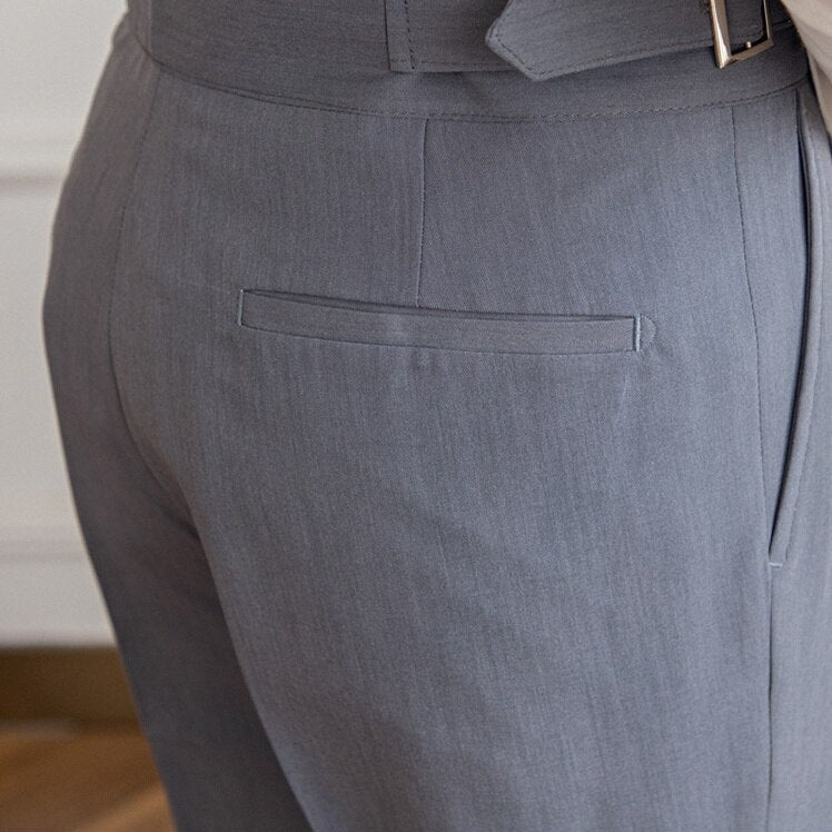 Romeo - Herren Gurkha - Hose – Hochbund, Retro - Design, Business - Eleganz - Livezo