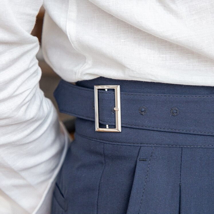 Romeo - Herren Gurkha - Hose – Hochbund, Retro - Design, Business - Eleganz - Livezo