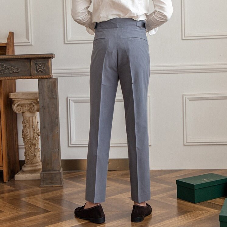 Romeo - Herren Gurkha - Hose – Hochbund, Retro - Design, Business - Eleganz - Livezo