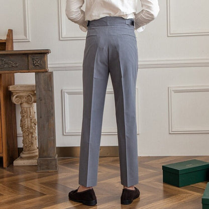Romeo - Herren Gurkha - Hose – Hochbund, Retro - Design, Business - Eleganz - Livezo